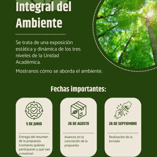 Invitación: 1° Jornada Integral de Ambiente
